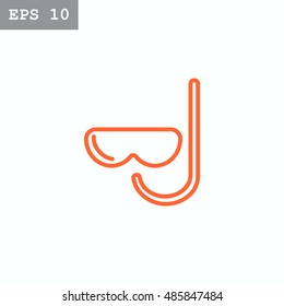  Diver icon flat.