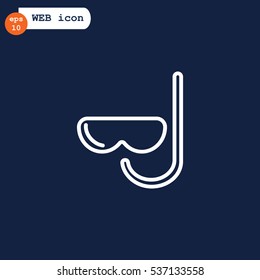  Diver icon flat.