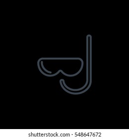  Diver icon flat.
