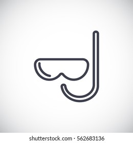  Diver icon flat.
