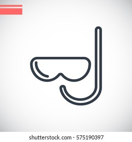  Diver icon flat.