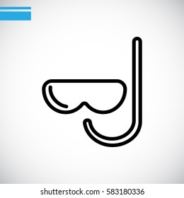  Diver icon flat.