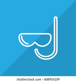  Diver icon flat.