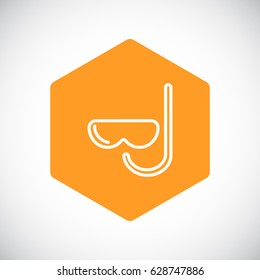  Diver icon flat.