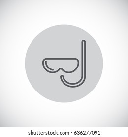  Diver icon flat.