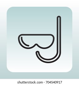  Diver icon flat.