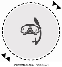 Diver icon Flat Design. Isolated Illustration.