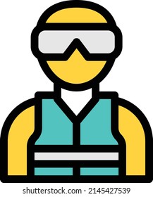 diver Icon isolated on white background. Vector illustration. Eps10. Vector icon for website design and app
