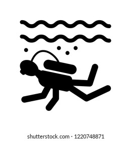 Diver icon. Trendy Diver logo concept on white background from Nautical collection. Suitable for use on web apps, mobile apps and print media.
