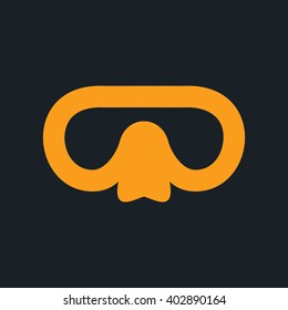 Diver icon vector