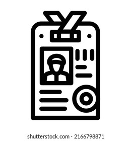 vector de icono de línea de licencia de buceador. signo de licencia de buceador. símbolo de contorno aislado ilustración negra