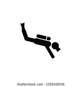 Diver, man, icon. Element of simple icon for websites, web design, mobile app, infographics. Thick line icon for website design and development, app development