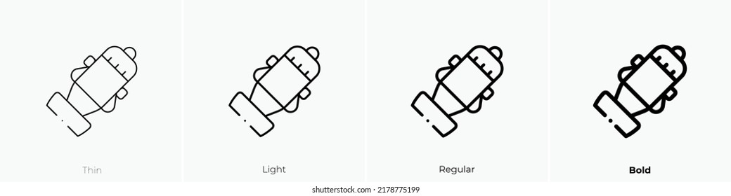 diver propulsion vehicle icon. Thin, Light Regular And Bold style design isolated on white background