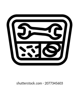 diver repair kit line icon vector. diver repair kit sign. isolated contour symbol black illustration