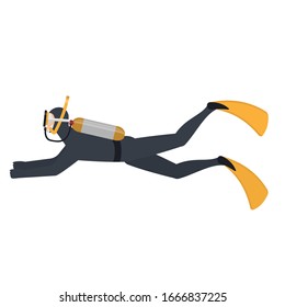 Diver. Scuba Diver, Vector Illustration