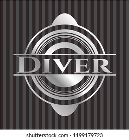 Diver silver emblem