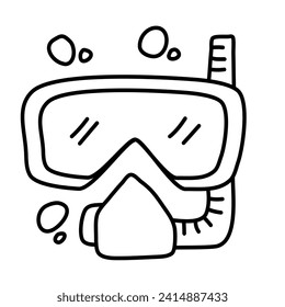conjunto de iconos de buceadores de verano