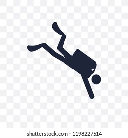 Diver transparent icon. Diver symbol design from Nautical collection. Simple element vector illustration on transparent background.