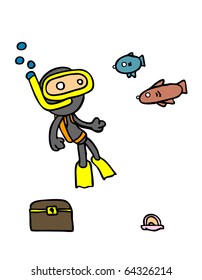 Diver underwater