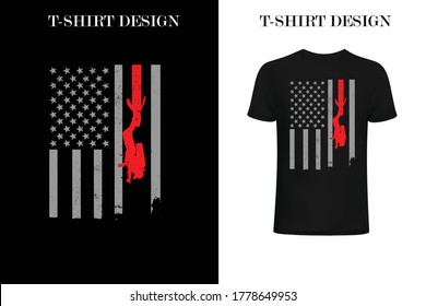 diver usa flag.scuba diving t-shirt design.diving vintage t-shirt design.