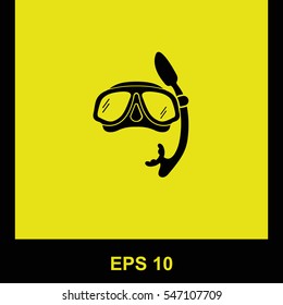 Diver vector black icon. Isolated illustration. Business picture.