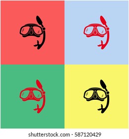 Diver vector  icon.