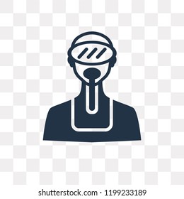 Diver vector icon isolated on transparent background, Diver transparency concept can be used web and mobile
