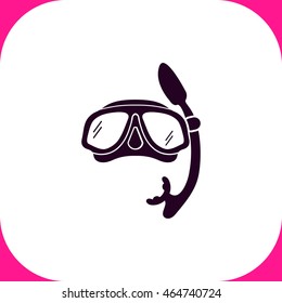 Diver vector icon on white background.