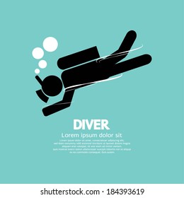 Diver Vector Illustration