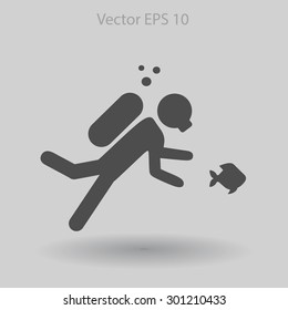 Diver vector illustration