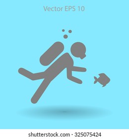 Diver vector illustration