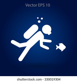 Diver vector illustration