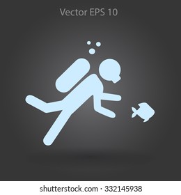 Diver vector illustration