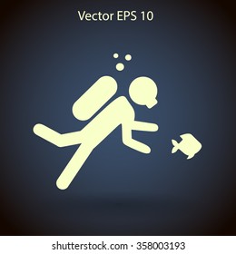 Diver vector illustration