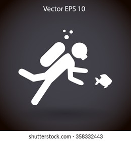 Diver vector illustration