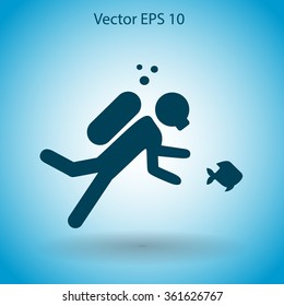 Diver vector illustration
