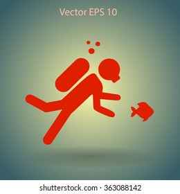 Diver vector illustration