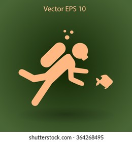 Diver vector illustration