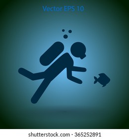 Diver vector illustration