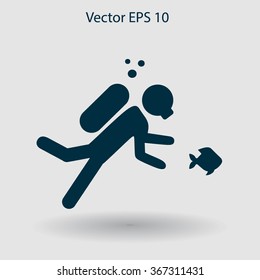 Diver vector illustration