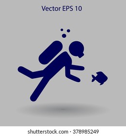 Diver vector illustration
