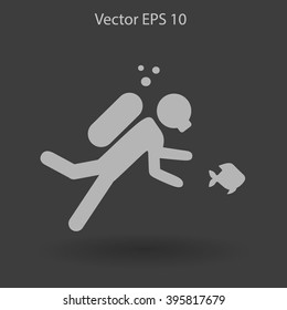 Diver vector illustration