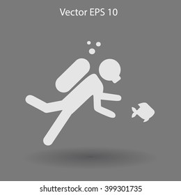 Diver vector illustration