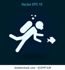 Diver vector illustration