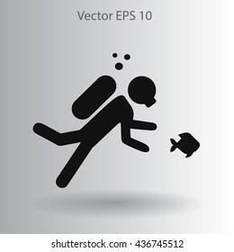Diver vector illustration