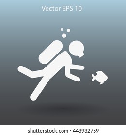 Diver vector illustration