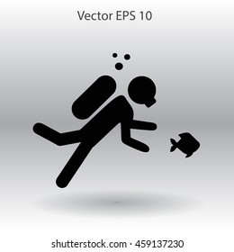 Diver vector illustration
