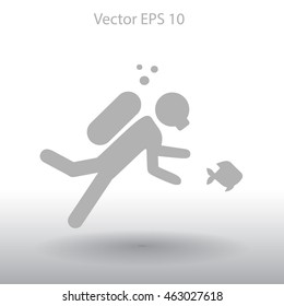 Diver vector illustration