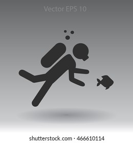 Diver vector illustration