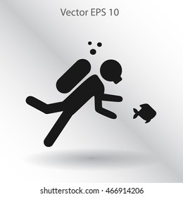 Diver vector illustration